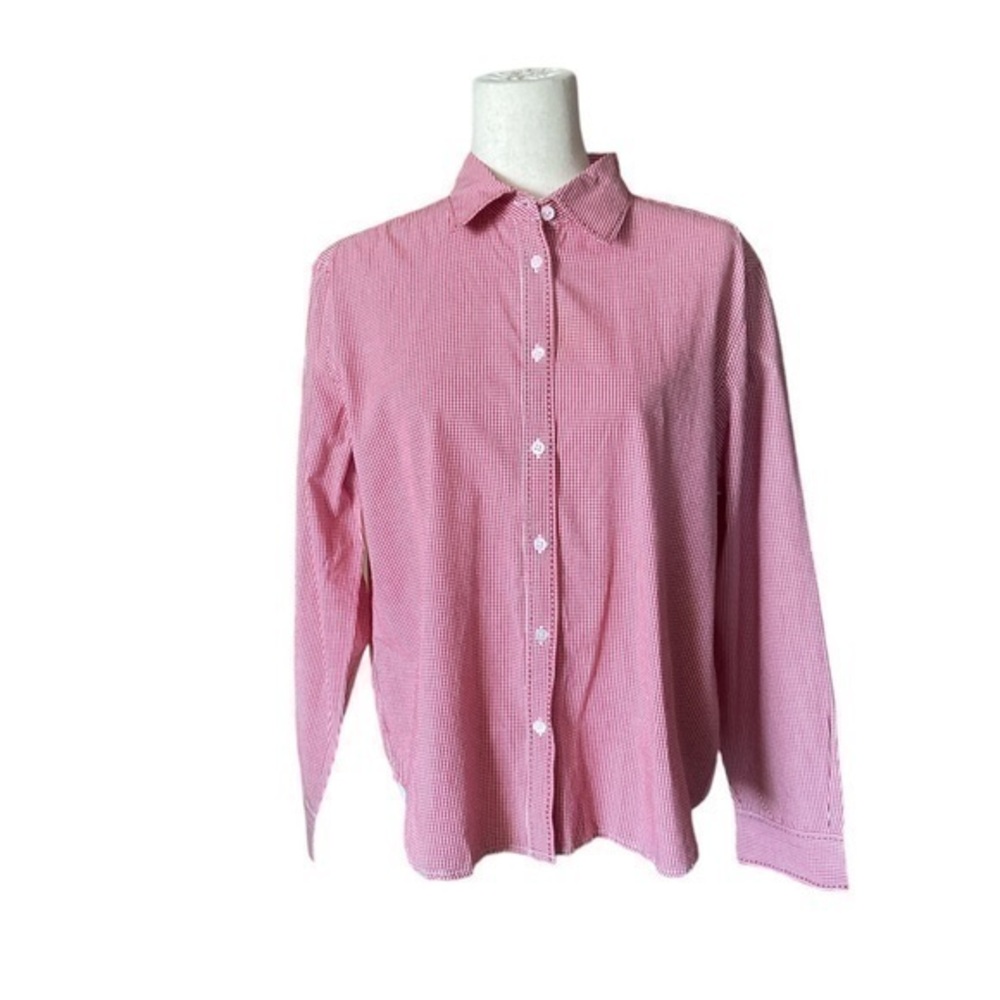 Pendleton red and white gingham print button-down shirt | Sz L